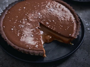 Tarte de Chocolate e Caramelo Salgado