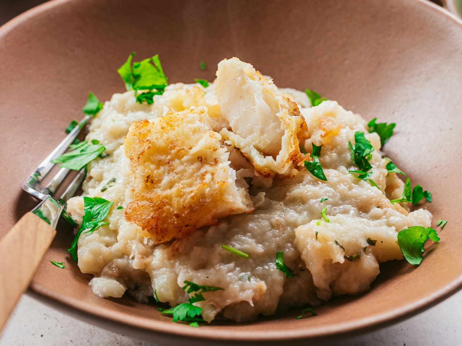Açorda de Bacalhau com Filetes