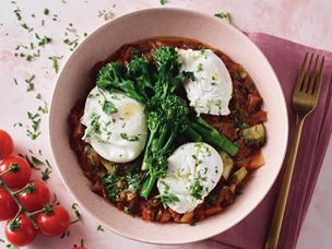Ovos Escalfados com Legumes