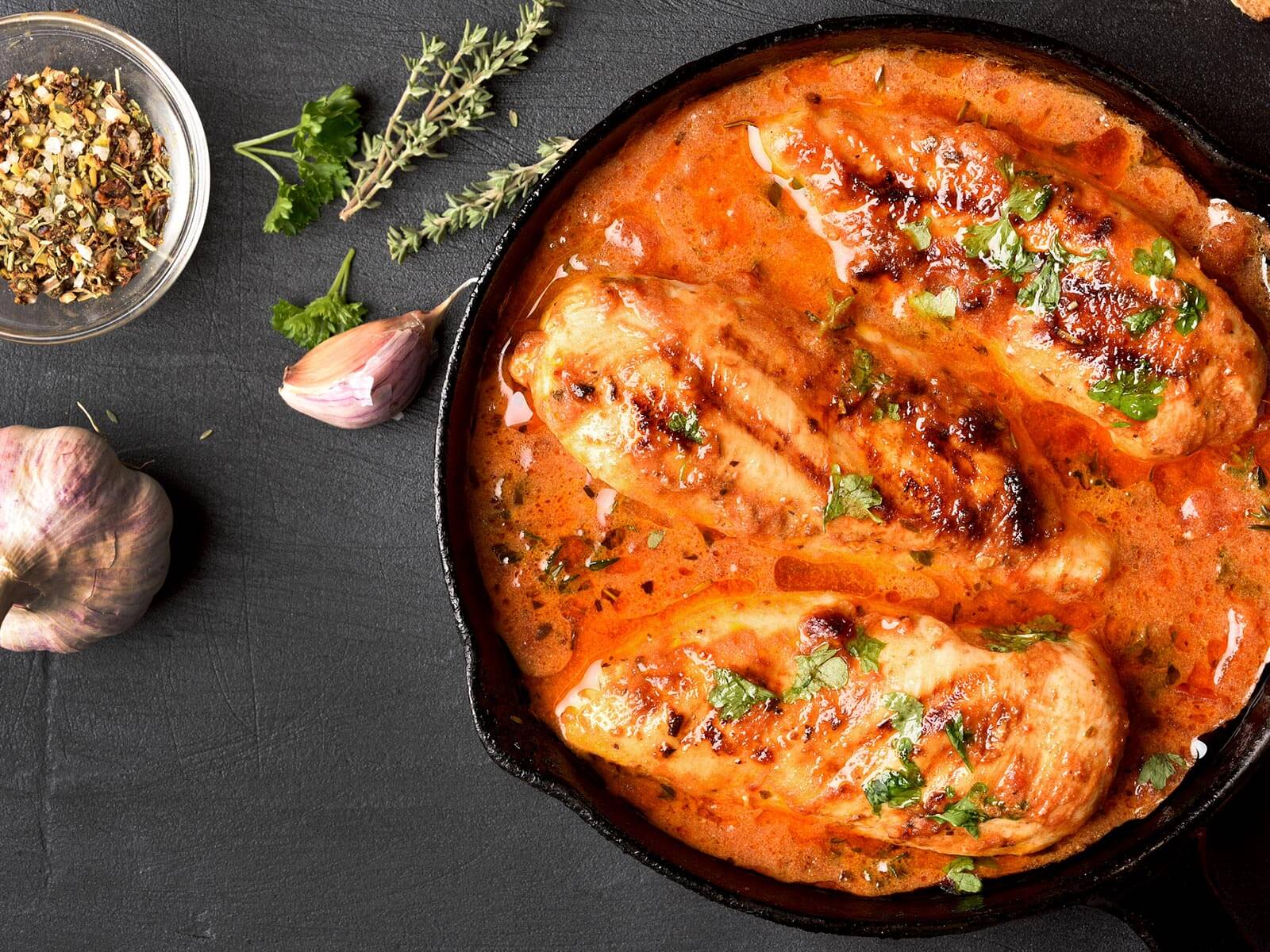 Bife de Frango no Forno com Batatas